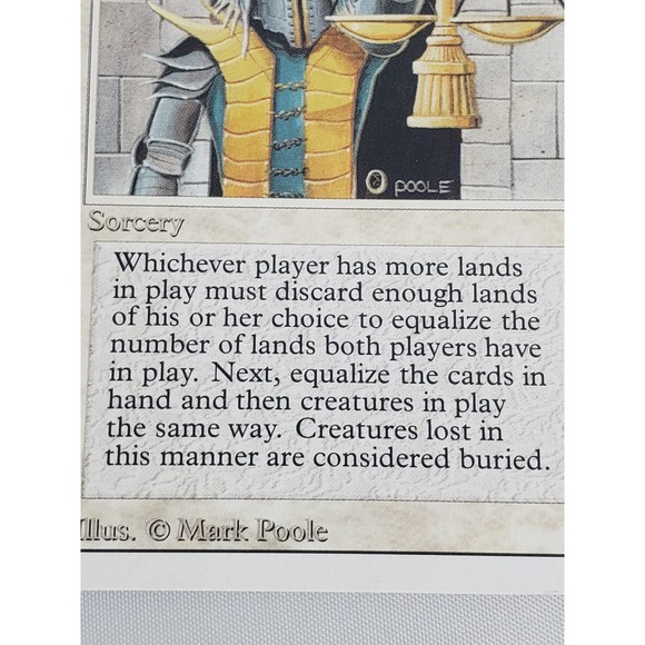 Balance Revised Edition 1994 MTG White Sorcery Vintage Magic Card - Picture 6 of 10